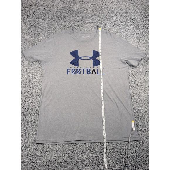 Under Armour Shirt Men Extra Large Gray Athleisure Gym Training Football Tee - Picture 4 of 6